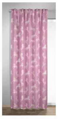 Produktbild von Fertigschal verdeckte Schlaufen Einhorn -  Dim-Out -  Größe (HxB) 245x135cm rosa