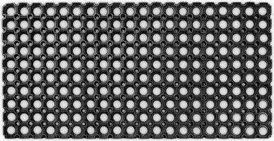 Produktbild von Fußmatte Türvorleger Schmurzfangmatte aus GUMMI 40x80cm Gelocht Schwarz Robust Wasserabweisend