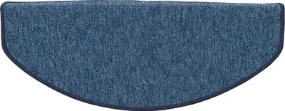 Produktbild von Trend Schlinge Stufenmatte Einfarbig (halbrund), Größe / Ausführung / Menge:24x65 cm (halbrund) 1 Stck., Farbe:Dunkelblau