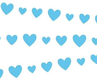 Produktbild von Baby Shower hellblaue Herzen Girlande