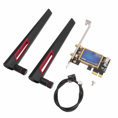 Obrázek produktu pro Karta PCIe WiFi,Karta PCIe X1 WiFi,Karta PC WiFi,Dvoupásmová karta PCIe WiFi,Karta PCI Express WiFi,Karta síťového adaptéru pro PC