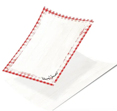 Produktbild von 100 Blatt Briefpapier rot weiß kariert - Bayern Menükarte DIN A4100 Blatt