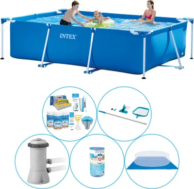 Obrázek produktu pro Rámový bazén Intex Rechteckig 300x200x75 cm - 6-ti členný - Pool Combi Deal