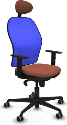 Produktbild von Bürostuhl mit Kopfstütze Jorquera Piqueras y Crespo 1D036G1 Blau Braun