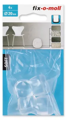 Produktbild von Rohrkappen Soft transparent 20 mm fix-o-moll