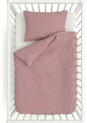 Immagine prodotto di Set di lenzuola in mussola per lettino da bambino, rosa