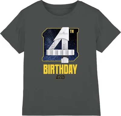 Productafbeelding van Star Wars - T-shirt voor kinderen - 4e verjaardag TV3847 (116) (Koolzwart)