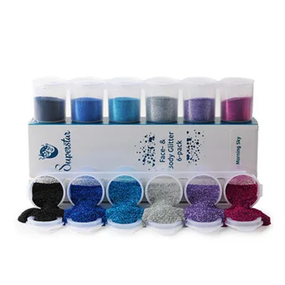 Immagine prodotto di Superstar cielo mattutino mix glitter fine confezione da 6