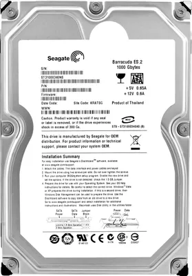 Produktbild von Festplatte Seagate 1TB ST31000340NS ES.2 7200 RPM 32MB Sata II 3,5"