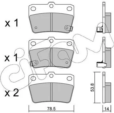 Produktbild von CIFAM Bremsbeläge Satz Hinten Bremsklötze für TOYOTA RAV 4 II (CLA2, XA2, ZCA2, ACA2) 822-431-0