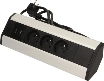 Produktbild von Möbelsteckdose 3x250V 1,8 mit USB-Ladegerät OR-AE-1360