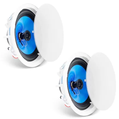 Zdjęcie produktu dla VEVOR 2 sztuki głośników sufitowych 20 cm, 50 W, system głośników sufitowych i ściennych o impedancji 8Ω i czułości 89dB, do domu, kuchni, salonu, sypialni lub zadaszonych werand