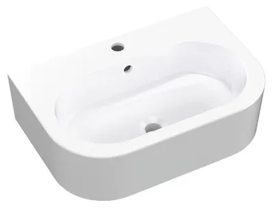 Immagine prodotto di Sapho Kerasan Flo - Lavabo da appoggio, 600x420 mm, con 1 foro per rubinetto, bianco 314201
