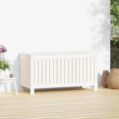 Produktbild von "im Angebot" Gartentruhe - Auflagenbox - Holztruhe - Weiß 115x49x60 cm Massivholz Kiefer - Gartenboxen CC22027