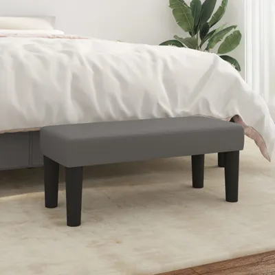 Obrázek produktu pro Lavice The Living Store šedá 70x30x30 cm Imitace kůže