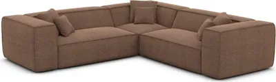 Produktbild von Strukturstoff Ecksofa Arelia Braun