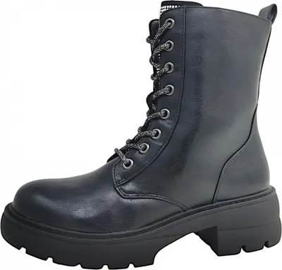 Immagine prodotto di Post Xchange: Scarpe da donna, stivali con lacci, colore nero, modello casual