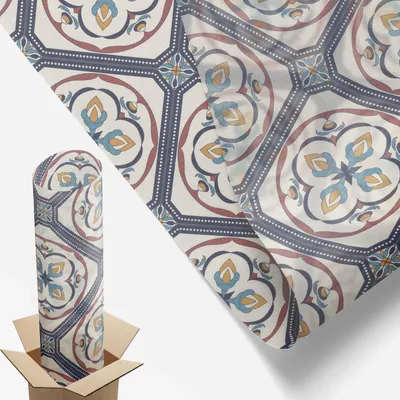 Zdjęcie produktu dla Folia zapewniająca prywatność - 116x100 cm - kolorowe szkło / witraż - nieprzezroczysta i dekoracyjna - samoprzylepna dekoracyjna folia szklana - ochrona przed promieniowaniem UV, łatwy montaż - wzór płytek