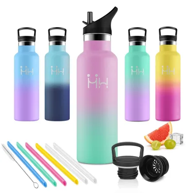 Obrázek produktu pro 500ml nerezová láhev na pití, termoska s brčkem, bez BPA
