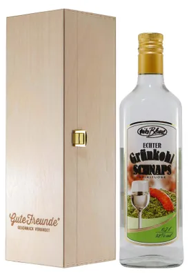 Produktbild von Blume Echter Grünkohl Schnaps mit Geschenk-Holzkiste