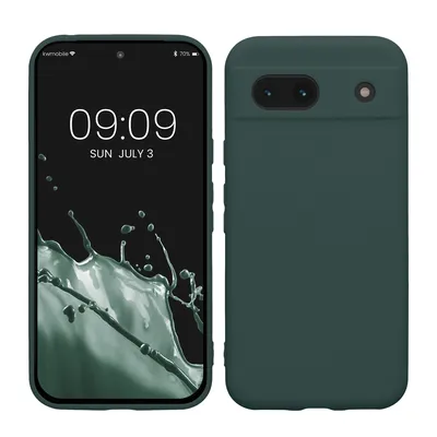 Produktbild von kwmobile Handyhülle kompatibel mit Google Pixel 8a Hülle - Handy Case aus weichem Silikon in Blaugrün