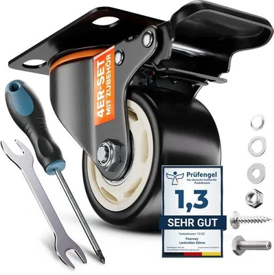 Immagine prodotto di Rotelle direzionali PEARWAY™ Premium da 75 mm con freno [4