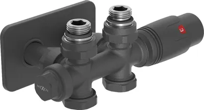 Immagine prodotto di Mexen G00 set termostatico angolare/dritto con copertura S, Duplex, DN50, antracite - W908-900-910-66