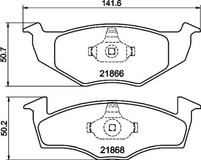 Produktbild von HELLA Bremsbeläge Satz Vorne Bremsklötze für VW GOLF III (1H1) 8DB 355 007-911