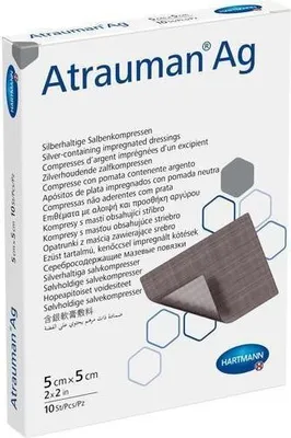 Obrázek produktu pro Atrauman Ag 5x5 cm sterilní obklady 10 ks
