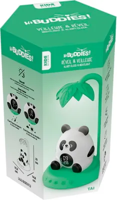 Image de Bigben Kids Réveil avec veilleuse Panda SL Hi Buddies ! Minuteur, 6 mélodies pour enfants AU389951