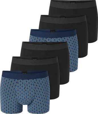 Produktbild von Schiesser 6er Pack 95/5 Organic Baumwolle Retro Short / Pant Sportlicher Logo-Webgummibund, Bequeme Beinausschnitte und ohne störende Nähte, Elastische Single-Jersey-Qualität