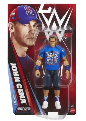 Produktbild von WWE John Cena Actionfigur, Hauptkampf-Serie #162, ca. 15 cm große Sammelfigur, beweglich, 6 Jahr(e), Mehrfarbig, Kunststoff