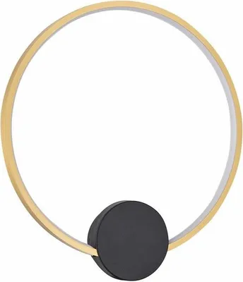 Obrázek produktu pro LED nástěnné svítidlo Condida, zlaté-černé-bílé, 17 W, odstíny bílé, 1360 lm, kov, rozměry: 43 x 40 x 6 cm, IP20, Reality
