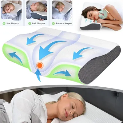 Produktbild von Orthopädisches Schlafkissen Nackenstützkissen Memory Foam Seitenschläferkissen