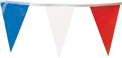 Produktbild von Kunststoff Wimpelkette blau weiss rot