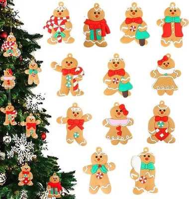 Produktbild von Weihnachtsbaum Dekoration 12-teilig mit Schleife