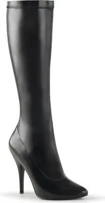 A single black boot on a white background.
