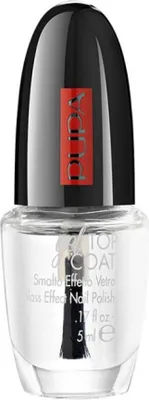 Produktbild von PUPA Milano Gel Top Coat Glass-effect Nail Polish, 5 ml, Transparent, Flasche, Pinsel, Frauen, POLYBUTENE, OCTYLDODECANOL, SILICA, PHENYLPROPYLDIMETHYLSILOXYSILICATE, TRIACONTANYL PVP,...