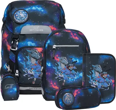 Produktbild von Beckmann Classic Ninja Elements Schulrucksack Set 6tlg.