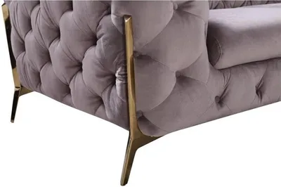 Obrázek produktu pro Design Chesterfield pohovka 2místný gauč čalounění textilní pohovky sametové dvoumístné
