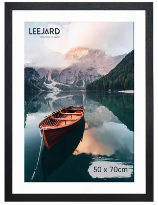 Obrázek produktu pro Rám na obrázek, rozměry 50 x 70 cm, dřevo, černá barva, akrylové sklo, určený k zavěšení na zeď