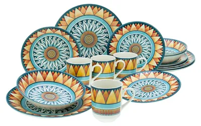 Zdjęcie produktu dla CreaTable, 17836, Soleil Bunt, zestaw 16 elementów, porcelana