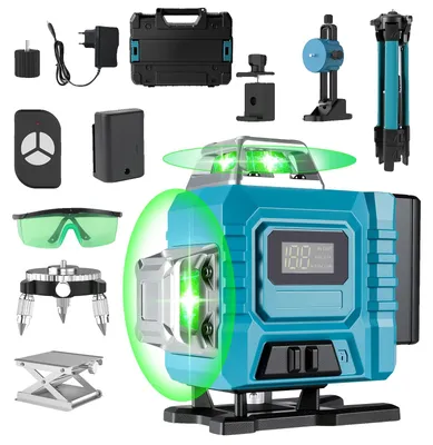 Obrázek produktu pro Laserový nivelátor, 360° dosah, automatická nivelace, včetně stativu