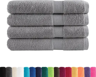 Produktbild von vidaXL Premium Handtücher SOLUND 4 Stk. Grau 100x200 cm 600 g/m²