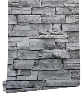 Productafbeelding van Zelfklevend behang, baksteenmotief, donkergrijs, 44 cm x 1000 cm, waterdicht