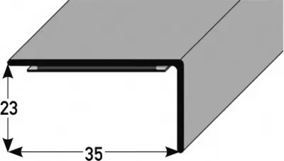 Produktbild von PVC-Winkel für Stufenmatten "Ortiga" PVC-Winkel, 35 mm Breite, 23 mm Höhe aus PVC, Typ 246, selbstklebend-630