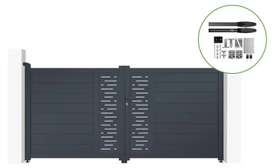 Produktbild von Flügeltor elektrisch 3m ARLBERG H.140cm + Drehtorantrieb HICKER B200