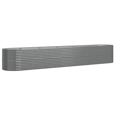 Produktbild von vidaXL Hochbeet Verzinkter Stahl 440x80x68 cm Grau