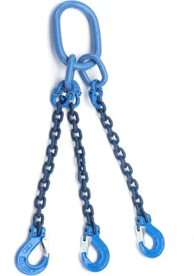 Produktbild von 3-Strang Anschlagkette 1,5m GK10 8mm blau