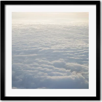 Produktbild von Bild - 50 cm x 50 cm - MDF - Rahmen, Wandkunst - Flug über die Wolken